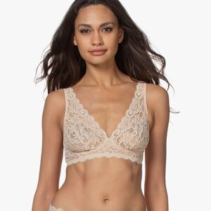 Hanro Luxury Moments Dune All Lace Soft Cup Bra Sz 75C/34C